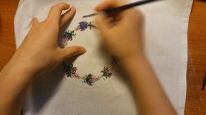 Что делать со вторым кольцом от пялец. Часть 1.|Как рисовать по ткани