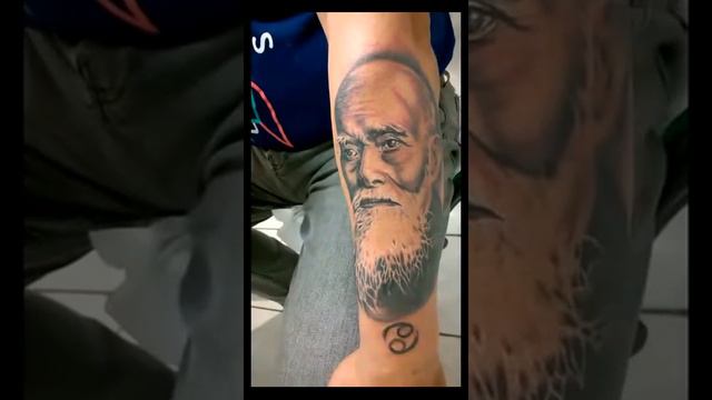 Morihei UESHIBA Tattoo Portrait by Anas Buts