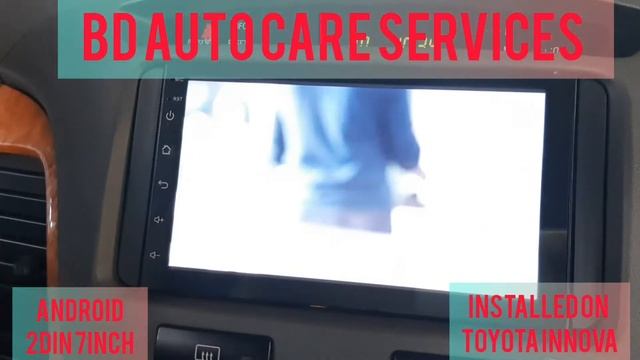 Android 2din 7inch car stereo player installed on toyota innova