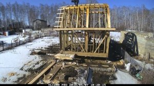 Монтаж каркаса дома 6х6 м. с мансардой