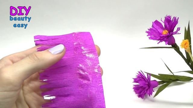 How to Make Crepe Paper flowers - Flower Making of Crepe Paper tutorial / DIY beauty and easy смотреть онлайн