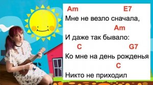 Чебурашка укулеле простые аккорды текст разбор из мультфильма крокодил Гена