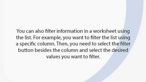 Applying AutoFilter in Excel 2013