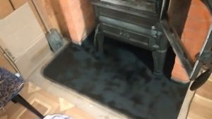 Печь Гуча Лава покраска пола.