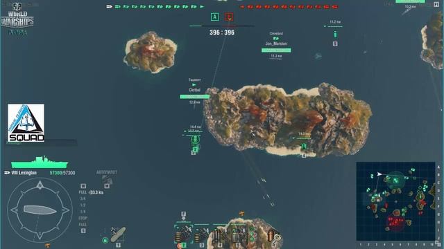 Как играть на авианосце в World of warships аналитика боя на авианосце США Lexington в wows