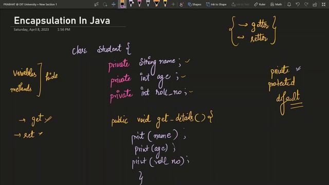 Encapsulation in Java - Getter and Setter Methods with Code and Examples