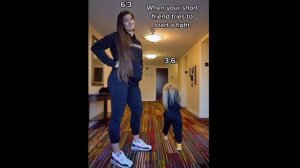 Tall Marie Temara vs Tiny Texie | tall girl vs short girl | tall girl lift carry