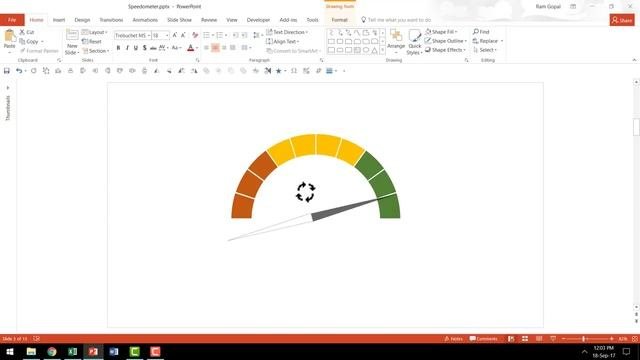 How To Create STUNNING Speedometer Chart Template In PowerPoint