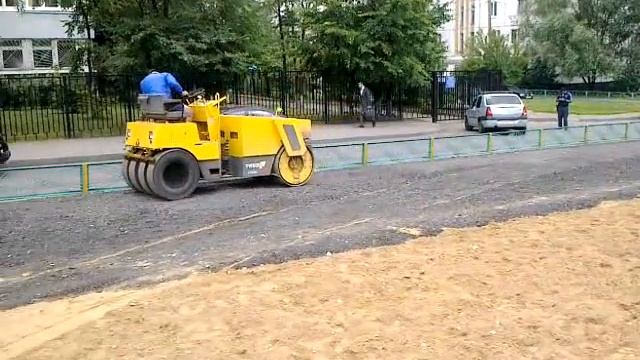 4 Комбинированная экопарковка Утрамбовка асфальтной крошки смотреть онлайн