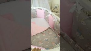 Бортики в овальную кроватку Ovalbed единороги