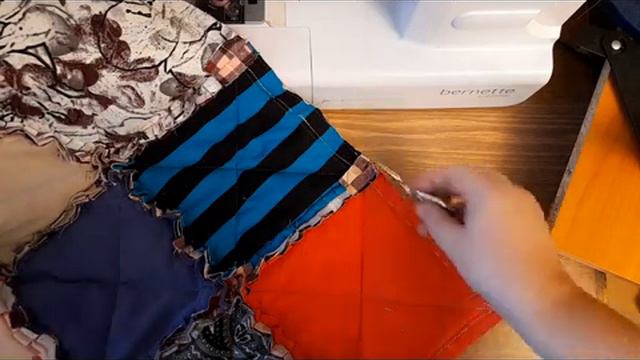 Одеяло _растрепыш_. ч. 8. Закончила шить. Одеяло почти готово!