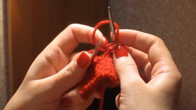 21. Прибавление лицевой скрещенной петли внутри полотна