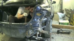 Toyota Corolla ремонт заднего крыла. часть I