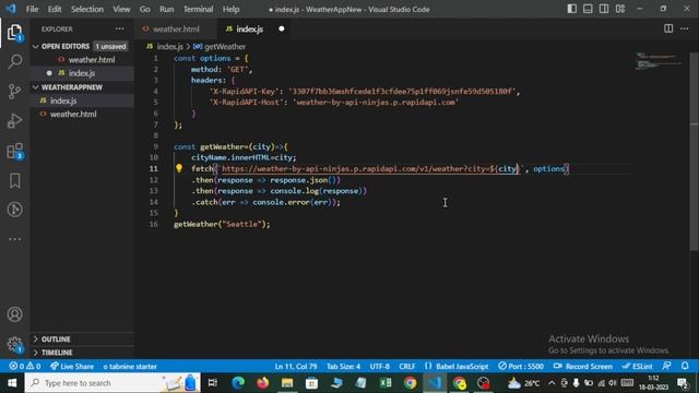 Creating a Weather App Using HTML, CSS and JavaScript ⛅| Step by Step Tutorial