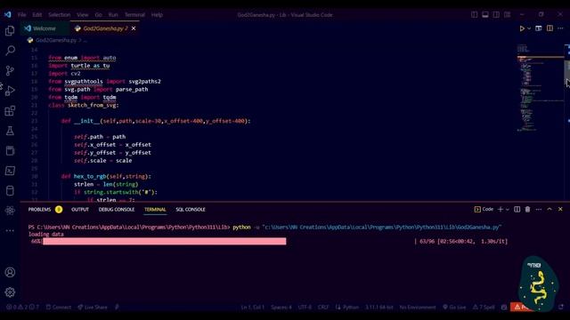 Bal Ganesha Using Python Turtle Code| Python Programming Hub