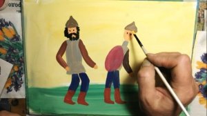 Как нарисовать богатырей из русских народных сказок