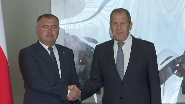 С.Лавров, А.Гаглоев и А.Джиоев,  Сочи, 3 октября 2023 года