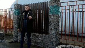 Забор из сварных габионов