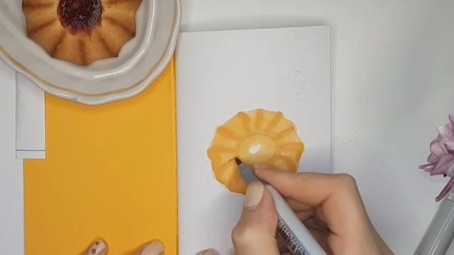 как нарисовать печенье курабье? обзор скетчбука maxgoodz. печенье маркерами.