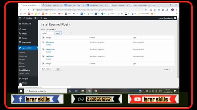 Lesson no 05 WordPress web development course in urdu & Hindi ||website creating|| #wordpress #howt