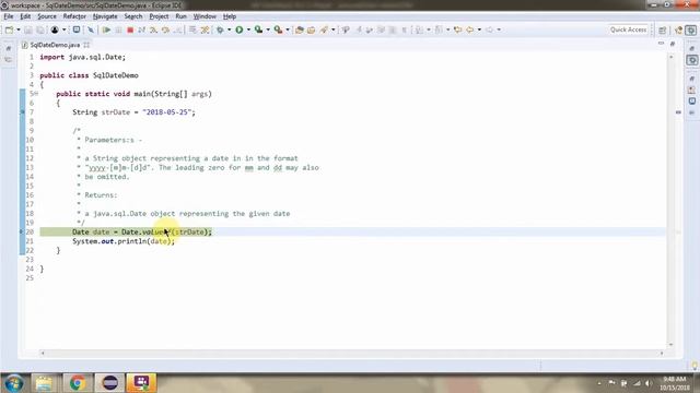 How to use valueOf(String s) method of java.sql.Date class? | Java Date and Time