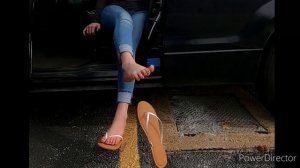 FOOT WORSHIP IN THE CAR # SOLES