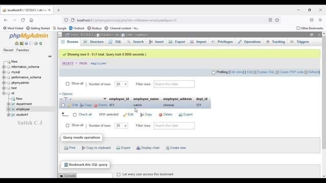 Creating Foreign Key In PhpMyAdmin (MySQL Database)