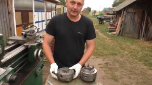 Замена патрона на токарном станке с 4-х на 3-х шпилечный польский (ИЖ 1И611П)