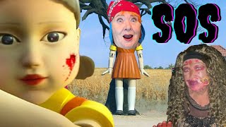 ИГРА В КАЛЬМАРА В РЕАЛЬНОЙ ЖИЗНИ / SQUID GAME /  ЗОМБИ АППОКАЛИПСИС / Halloween