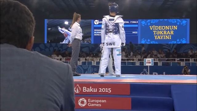 Taekwondo WTF. Baku 2015 European Games. Bronze final. W-57. Glasnovic-Gladovic. смотреть онлайн