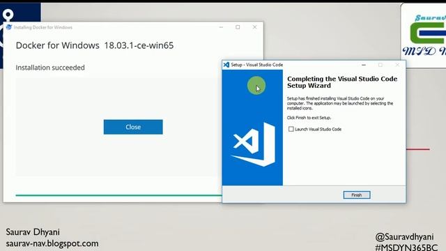 MSDYN365BC - Install Dockers & Visual Studio Code. смотреть онлайн