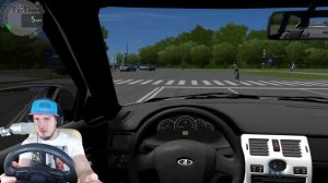 БОМБИЛА КУПИЛ НОВУЮ ПРИОРУ УНИВЕРСАЛ и ПОПАЛ - City Car Driving + РУЛЬ