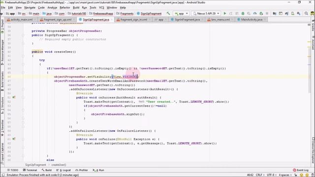 Part-5 Firebase Email Authentication in Android with Java with Fragments and Bottom Navigation View