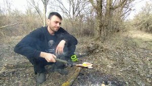 Саперная лопата| Яичница на  лопате | Приготовление еды в походе. ПОЛЕВАЯ КУХНЯ |Готовим в походе