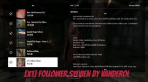 Skyrim SE Xbox One Mods|[X1] Follower Sylvien