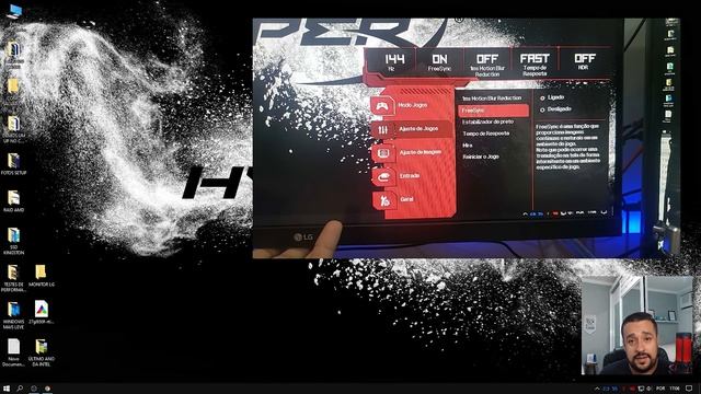 Como Configurar o Monitor Gamer LG 27 144 hz - 27GL650F - Minhas configurações смотреть онлайн