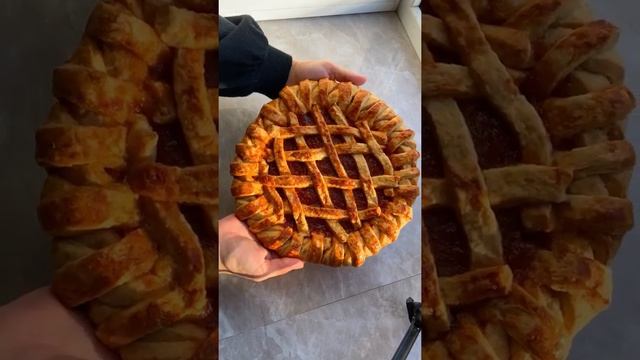 Песочный пирог с вареньем. Красивая лепка пирога