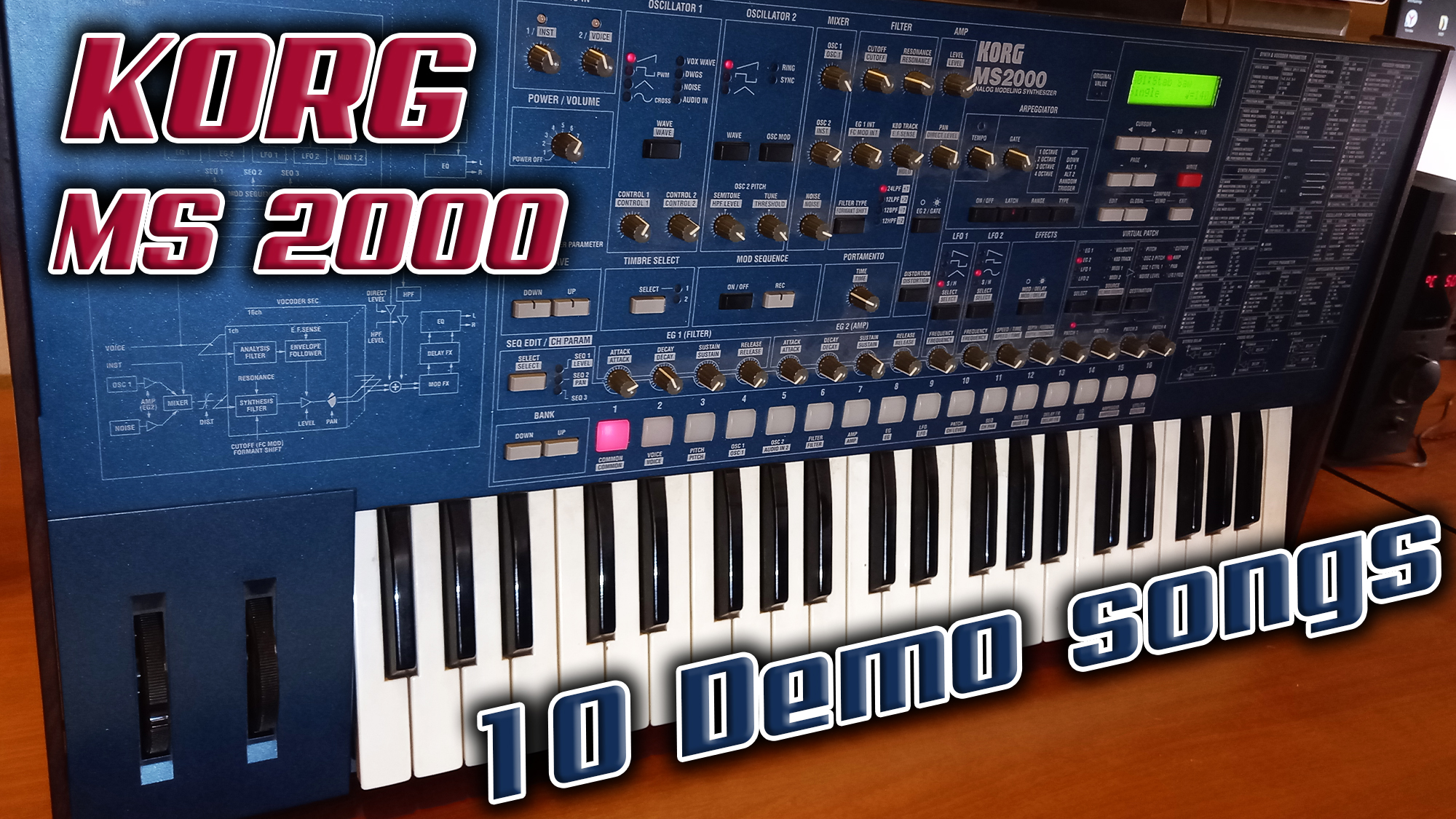 Виртуальный аналоговый синтезатор Korg MS 2000 - слушаем  10 Demo Songs.