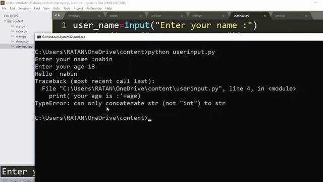 Input user in python | Python for beginner  |