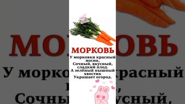 Стих про морковь