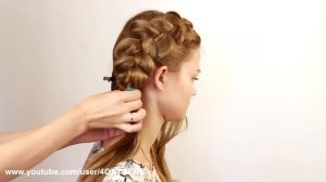 Шкодная прическа из косичек. Hairstyle with Braids