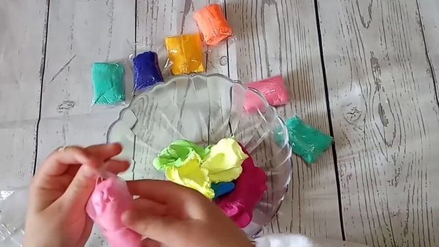 slime Слайм_своимируками СлаймВоздушный пластилин! Распаковка микс!SlimeAir Plasticine!