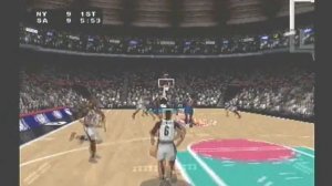 NBA Live 2000 PS1 Knicks vs Spurs a visual history of video game Basketball