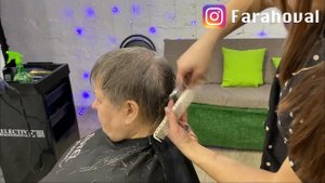 Модная стрижка для женщин за 60. Стрижка Гарсон. Седые волосы. Триммер Kemei