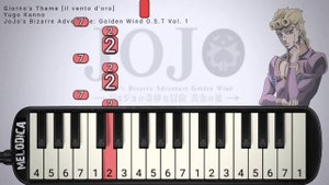 JoJo's Bizarre Adventure: Golden Wind OST - Giorno's Theme 『il vento d'oro』 Easy Melodica Tutorial