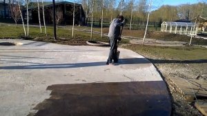 Подготовка территории для  укладки покрытия из резиновой крошки от компании RubbyStyle