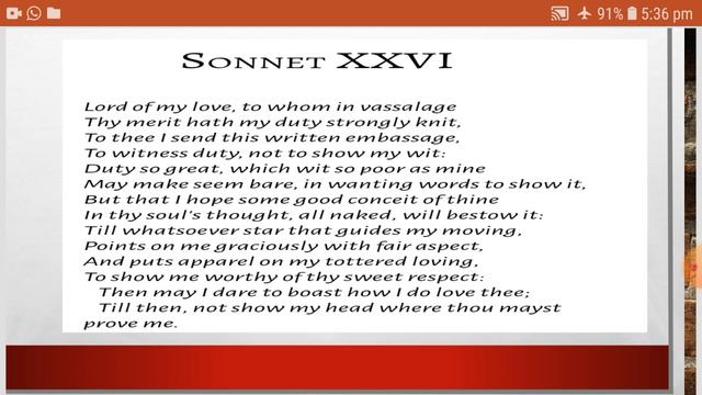 Shakespeare's Sonnet -26 смотреть онлайн