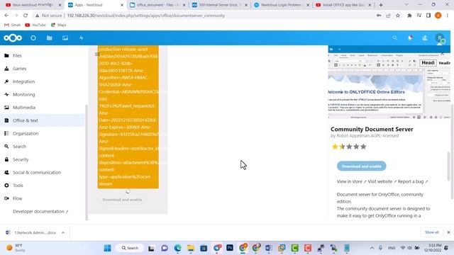 រៀនLinux ភាសារខ្មែរ - How to install onlyOffice On Nextcloud - install office nextcloud Fixed Error смотреть онлайн