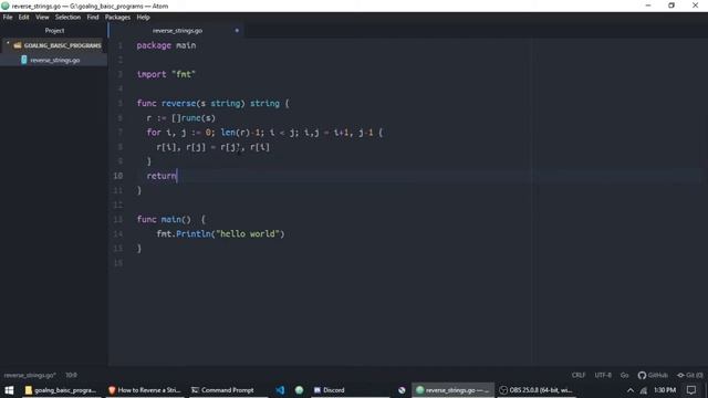 Reverse Strings in Golang смотреть онлайн