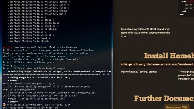 Install MongoDB on Mac OSX